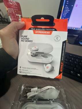 HyperGear Active True Wireless Bluetooth Earbuds with Charging Case - White